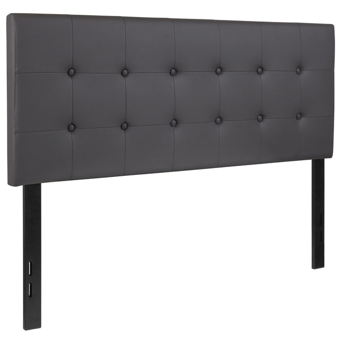 Button Tufted Upholstered Headboard