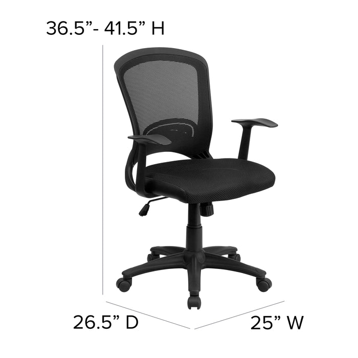 Mid-Back Designer Mesh Swivel Task Office Chair with Arms