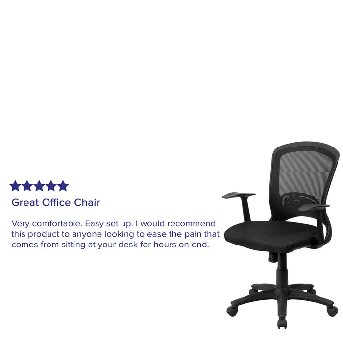 Mid-Back Designer Mesh Swivel Task Office Chair with Arms