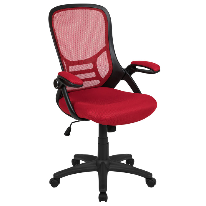 High Back Mesh Ergonomic Office Chair with Flip-up Arms