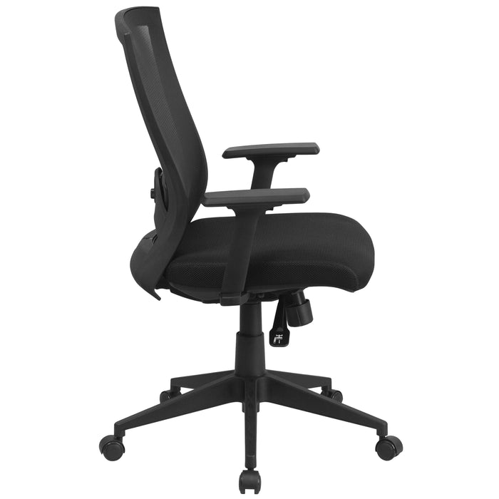 Mid-Back Mesh Executive Swivel Ergonomic Office Chair with Back Angle Adjustment and Adjustable Arms