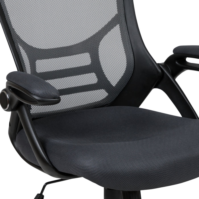 High Back Mesh Ergonomic Office Chair with Flip-up Arms