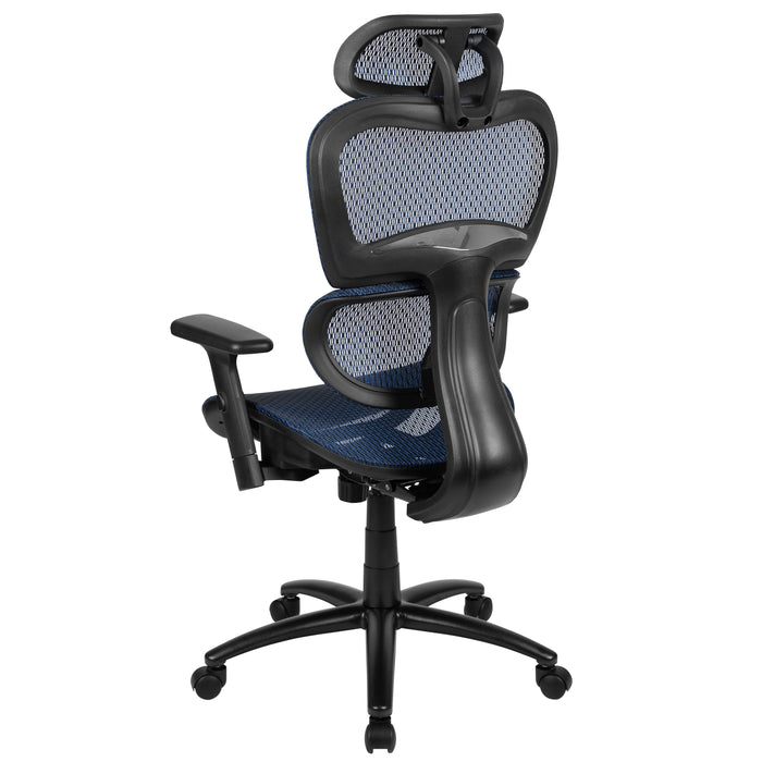 Ergonomic Mesh Office Chair-Synchro-Tilt, Headrest, Adjustable Pivot Arms