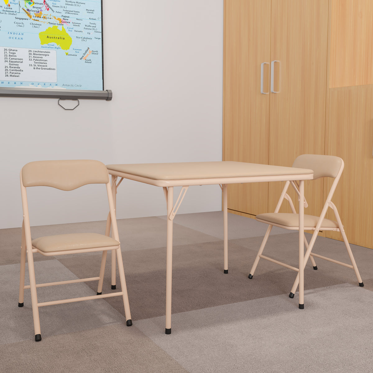 Kids 3 Piece Folding Table and Chair Set - Kids Activity Table Set