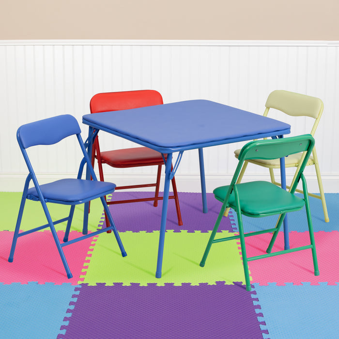 Kids 5 Piece Folding Table and Chair Set - Kids Activity Table Set