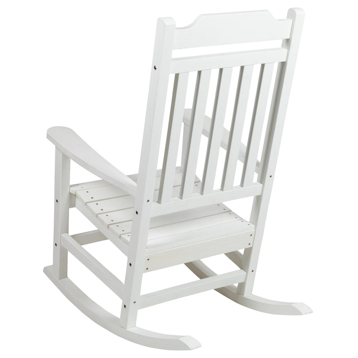 All-Weather Poly Resin Wood Rocking Chair - Patio and Backyard Furniture