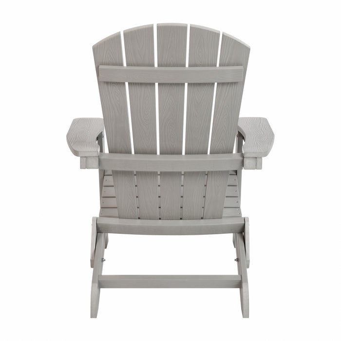 All-Weather Poly Resin Folding Adirondack Chair - Patio Chair