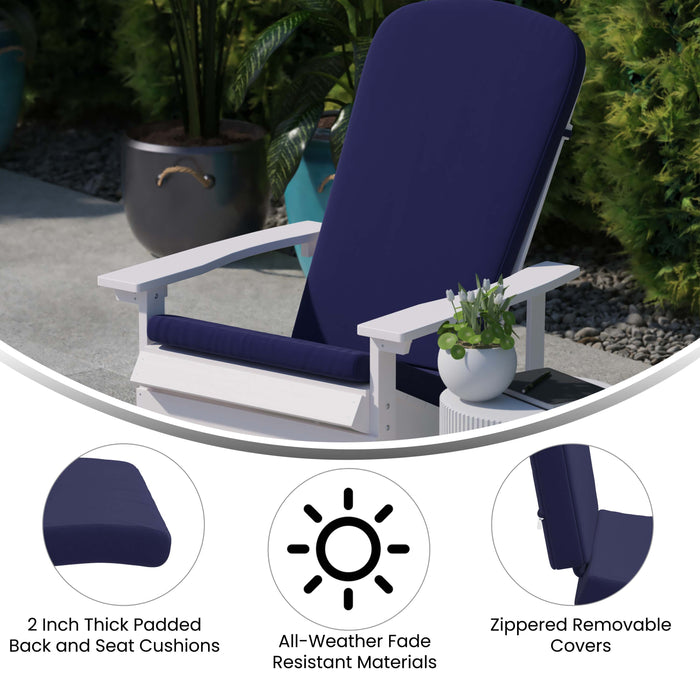 Hammond All-Weather Indoor and Outdoor Cushions for Adirondack Chairs and High Back Patio Chairs