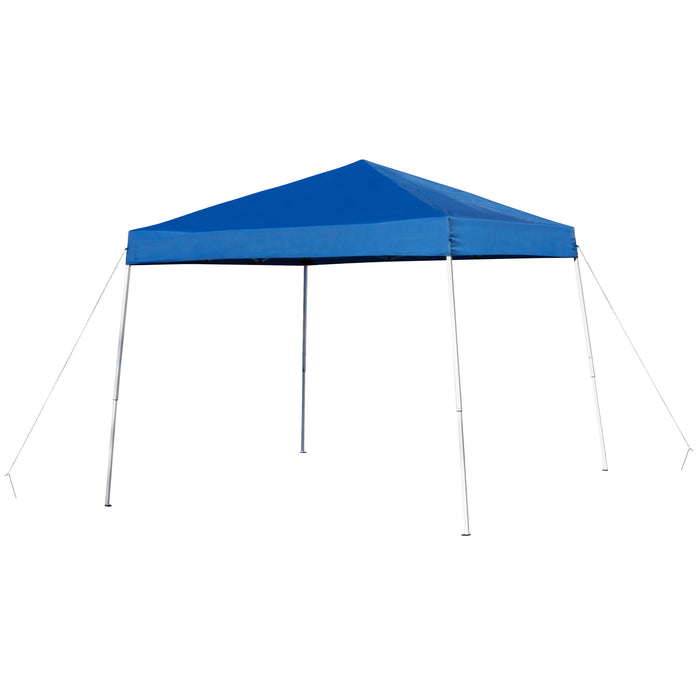 8'x8' Weather Resistant Easy Pop Up Slanted Leg Canopy Tent with Carry Bag