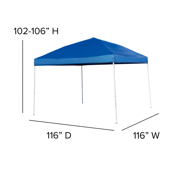10'x10' Weather Resistant Easy Pop Up Event Straight Leg Instant Canopy Tent