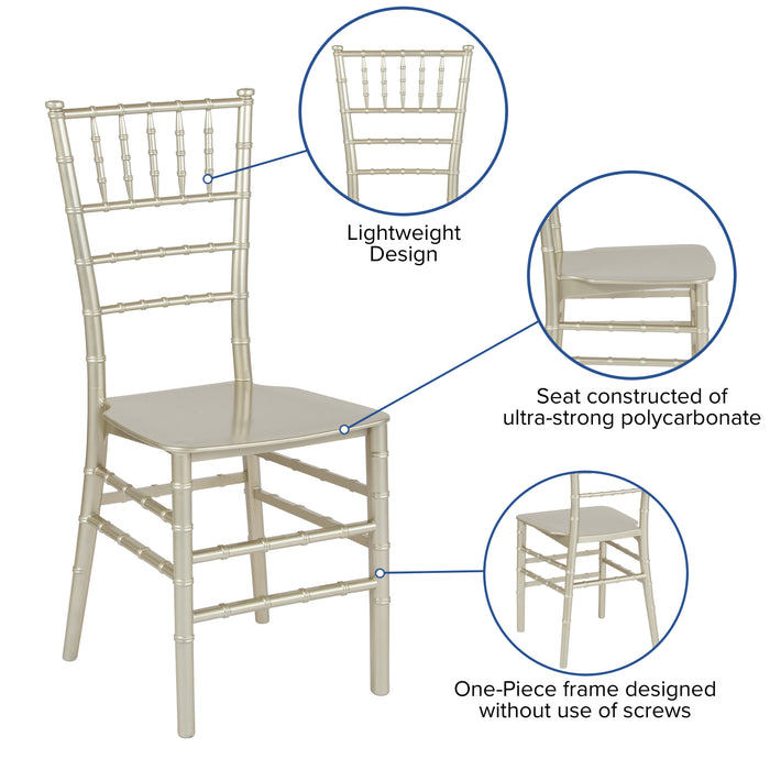 Resin Stacking Dining Chiavari Chair