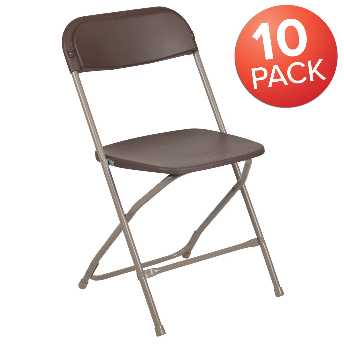 Set of 10 Stackable Folding Plastic Chairs 650 LB Weight Capacity — emmaandoliver