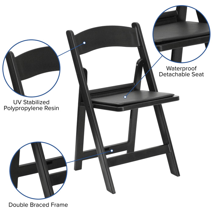 Folding Chair - Resin– 2 Pack 1000LB Weight Capacity Event Chair