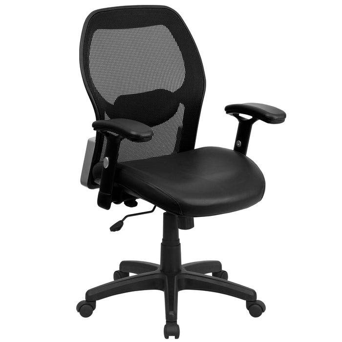 Mid-Back Super Mesh Executive Swivel Office Chair with Adjustable Arms