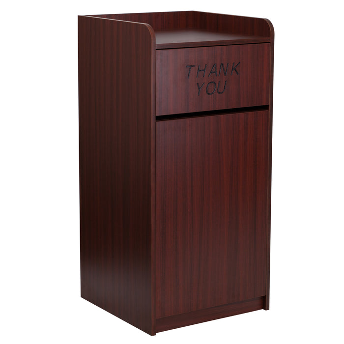 Wood Tray Top "Thank You" Restaurant Food Court Receptacle