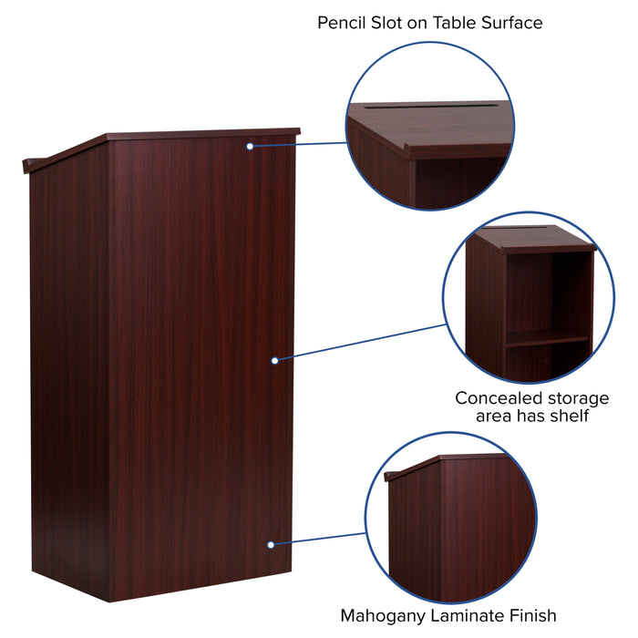 Stand-Up Wood Lectern / Restaurant Host Station