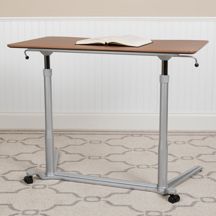 Flash Furniture Electric Height Adjustable Standing Desk - Table Top 48  Wide - 24 Deep (Black)