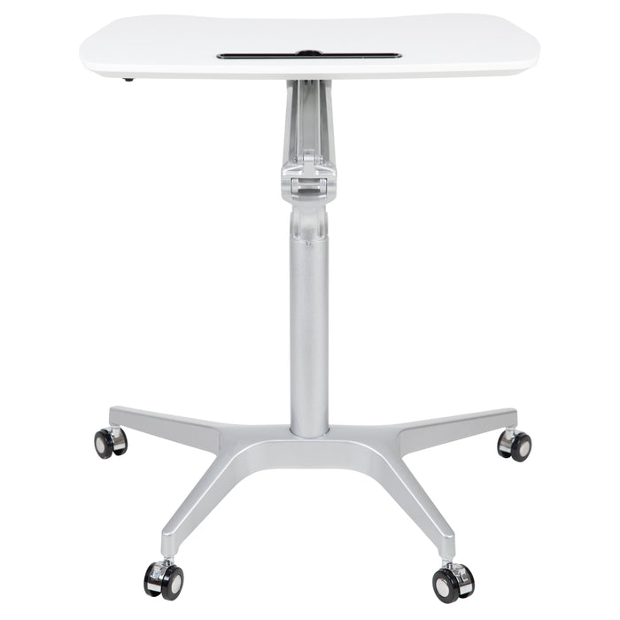 Mobile Sit-Down, Stand-Up Ergonomic Computer Desk - Standing Desk