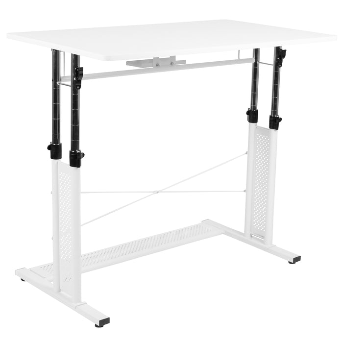 Height Adjustable (27.25-35.75"H) Sit to Stand Home Office Desk