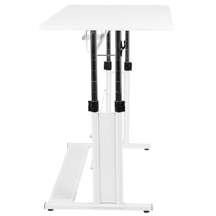 Height Adjustable (27.25-35.75"H) Sit to Stand Home Office Desk
