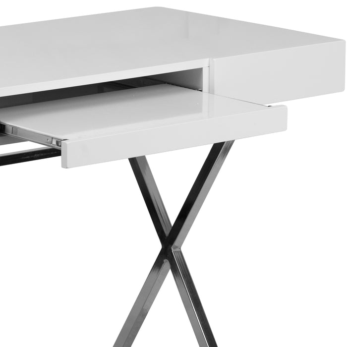 44.25''W x 21.625''D Computer Desk with Keyboard Tray and Drawers