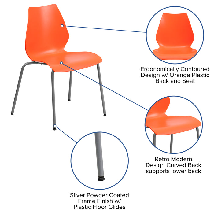 Multipurpose Home Office Stack Chair with Lumbar Support