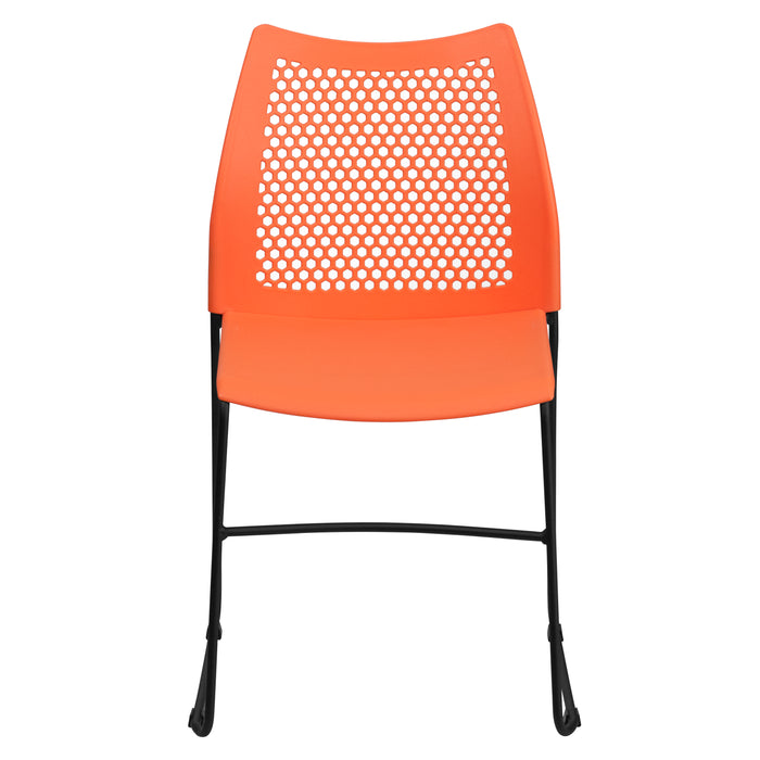 Home and Office Sled Base Stack Chair with Air-Vent Back - Guest Chair
