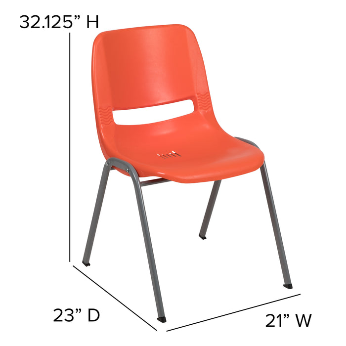 Ergonomic Shell Student Stack Chair - Classroom Chair / Office Guest Chair