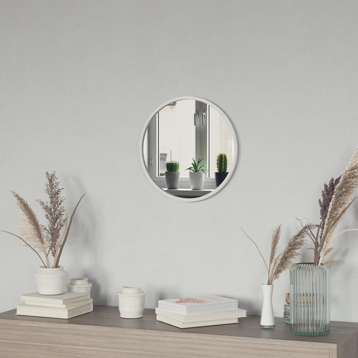 Mersin Wall Mounted Mirror with Iron Frame, Silver Backing and Shatterproof Glass for Entryways, Bathrooms and More
