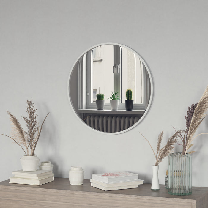 Mersin Wall Mounted Mirror with Iron Frame, Silver Backing and Shatterproof Glass for Entryways, Bathrooms and More