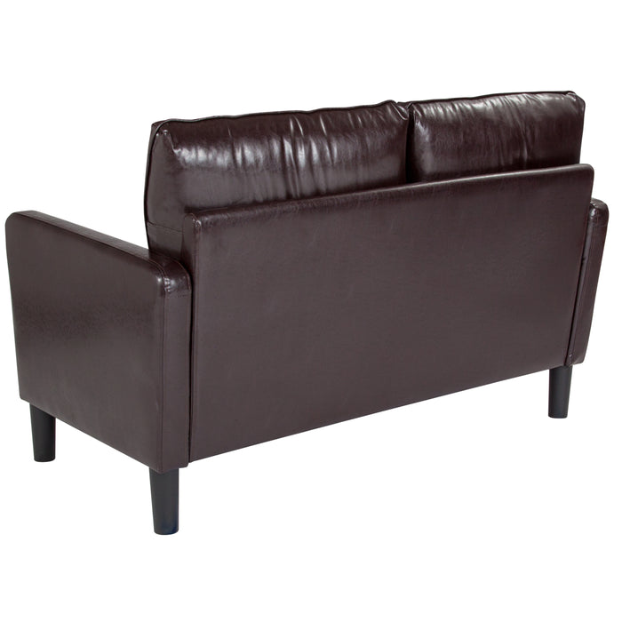 Living Room Loveseat Couch with Straight Arms