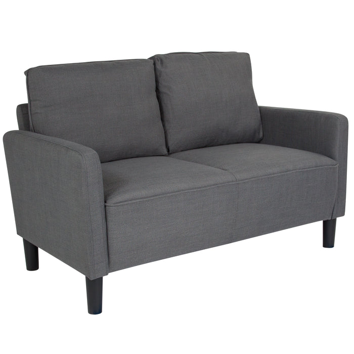 Living Room Loveseat Couch with Straight Arms