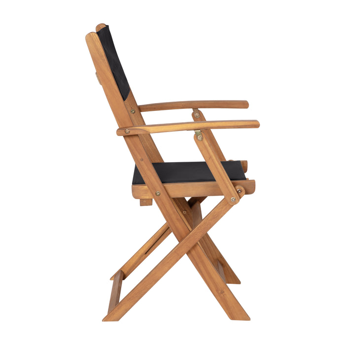 — All Folding Natural Weather Kosti emma-and-oliver with Chairs Ar Resistant Wood Acacia
