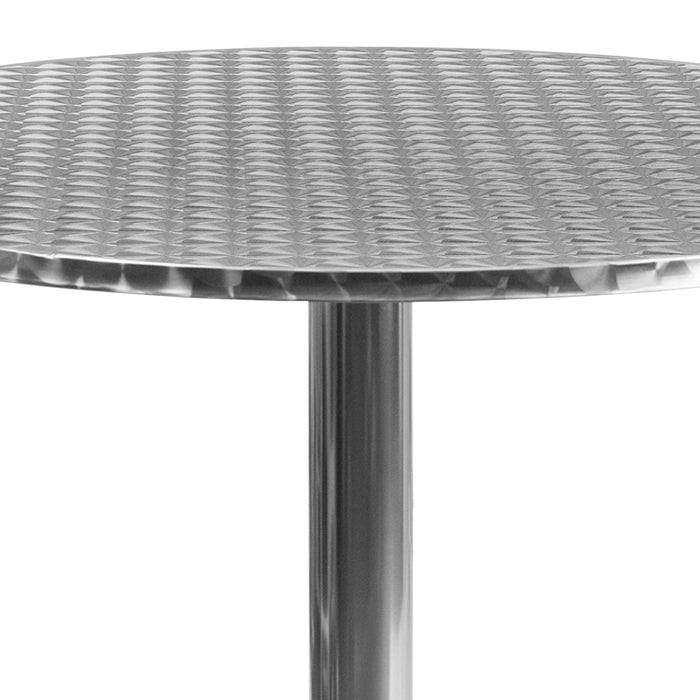 31.5'' Round Aluminum Indoor-Outdoor Table with Base