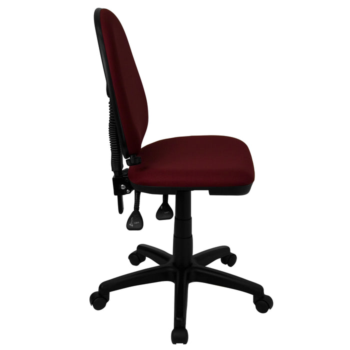 Mid-Back Fabric Adjustable Lumbar Swivel Task Ergonomic Office Chair