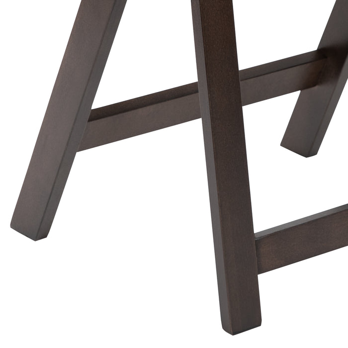 Wood Folding Chair with Vinyl Padded Seat