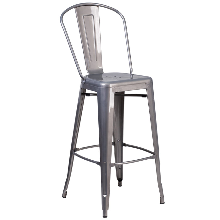 30'' High Indoor Barstool with Back