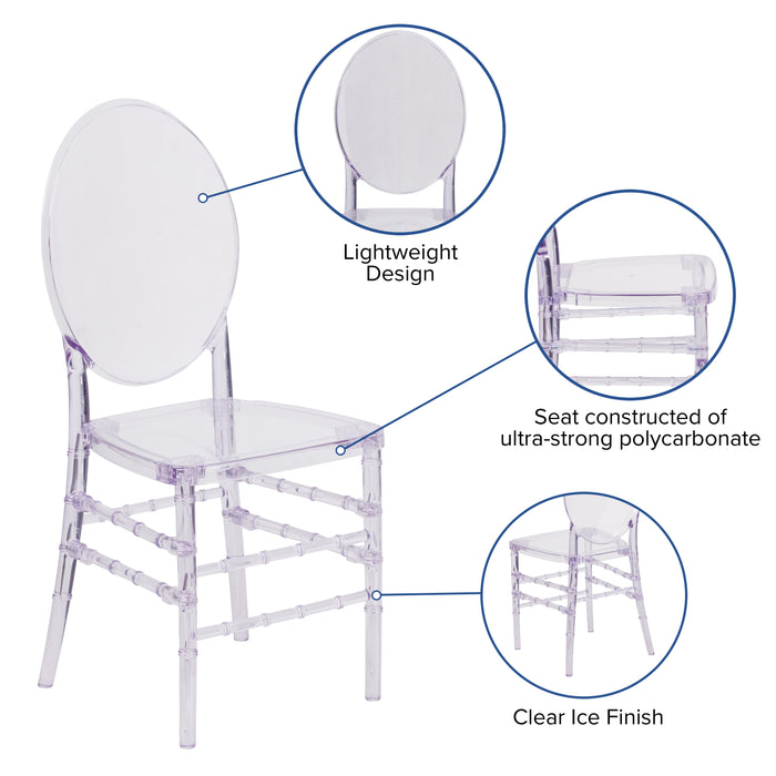 Stacking Chair with Elongated Oval Back