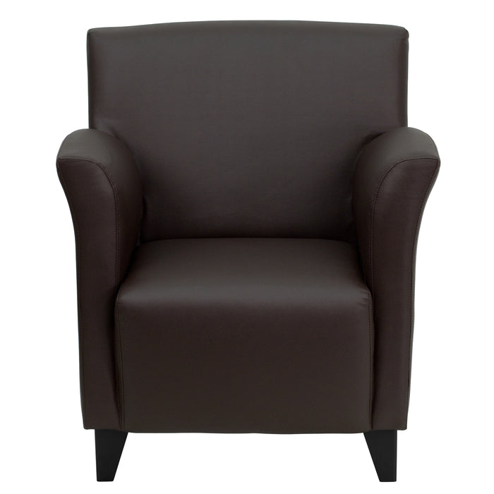 Home Office LeatherSoftSoft Lounge Chair with Flared Arms