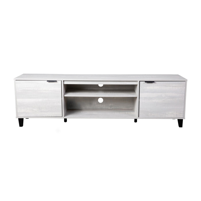 Azi Mid-Century Modern TV Stand with Doors and Adjustable Shelves