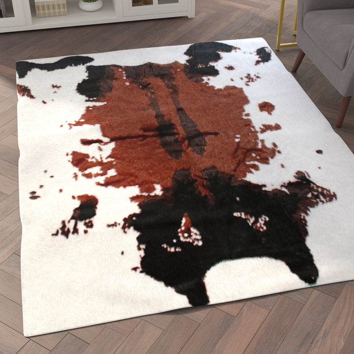 Colby Vegan and Cruelty Free Faux Cowhide Runner Made With Synthetic Materials, Olefin Facing and Polyester Backing for Guilt Free Style