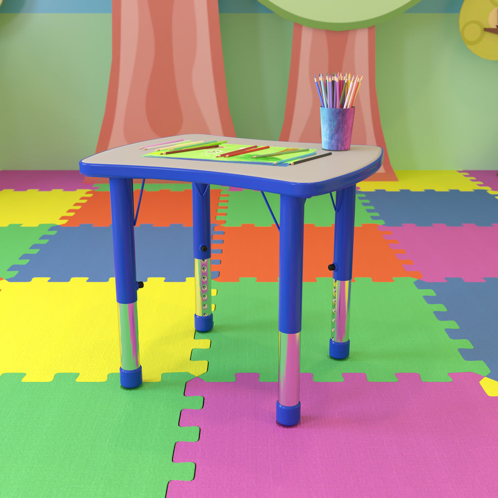 21.875"W x 26.625"L Rectangular Plastic Height Adjustable Activity Table