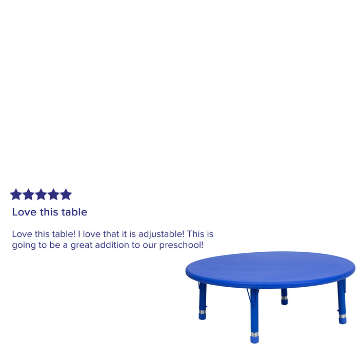45" Round Plastic Height Adjustable Activity Table